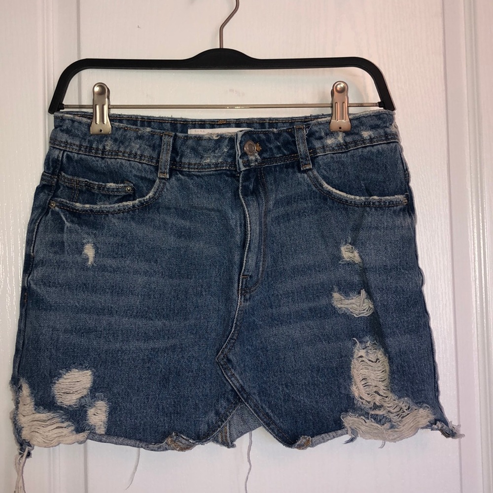 Zara Short Jean Skirt